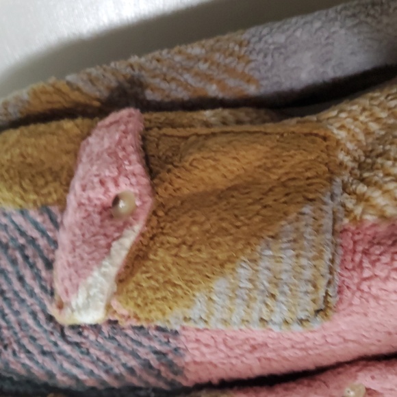 Thread & Supply Multicolor Check Plaid Teddy Jacket Size S - Picture 6 of 11